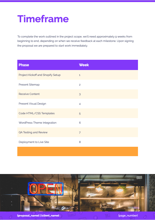 Ecommerce Proposal Template